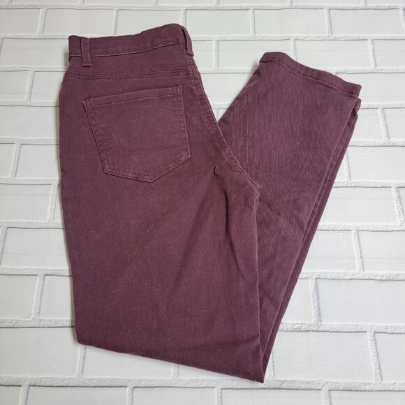 Gloria Vanderbilt Amanda Jeans Burgundy Women's Size 6 Short (A132) - Picture 2 of 11